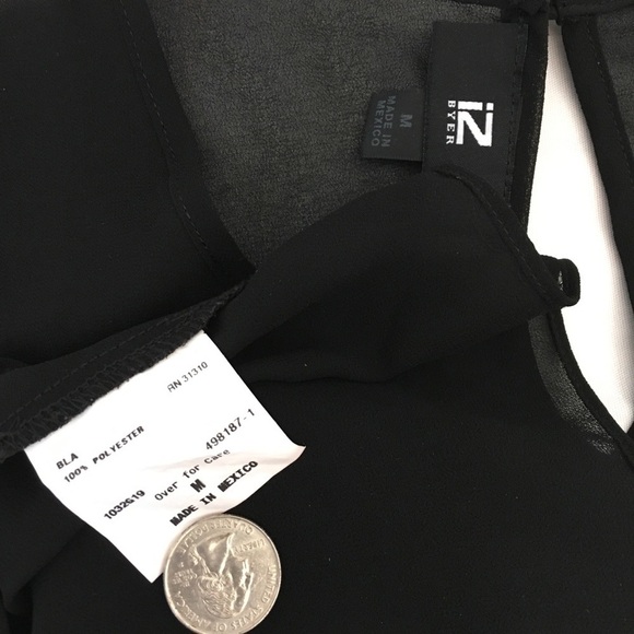 IZ Byer Cascade Front Bow V Neck Top - Picture 4 of 5